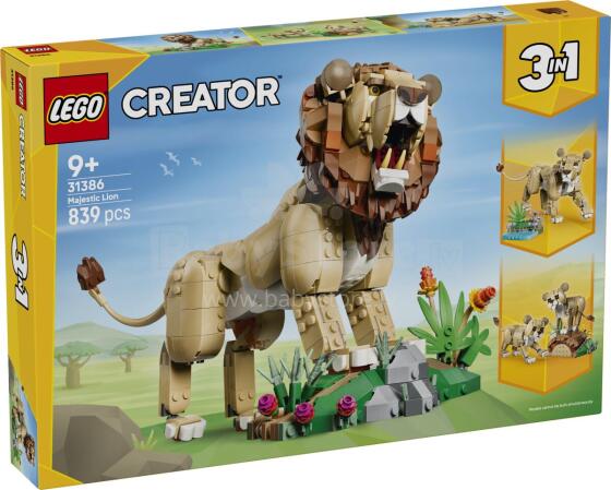 LEGO Creator savvaļas dzīvnieki: Majestātiskais lauva