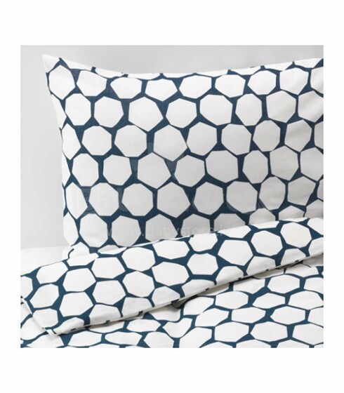 Ikea FLONG Art. 203.090.60 Постельный Комплект Из 2-ух Частей, Белый/синий