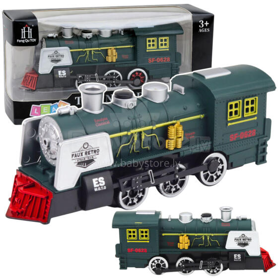 Classic Locomotive Obstacle Sensor Smoke Lights Sounds Green