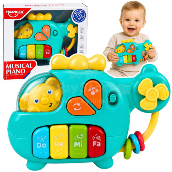 Musical Helicopter Educational Piano for Toddlers Melodies Sounds
