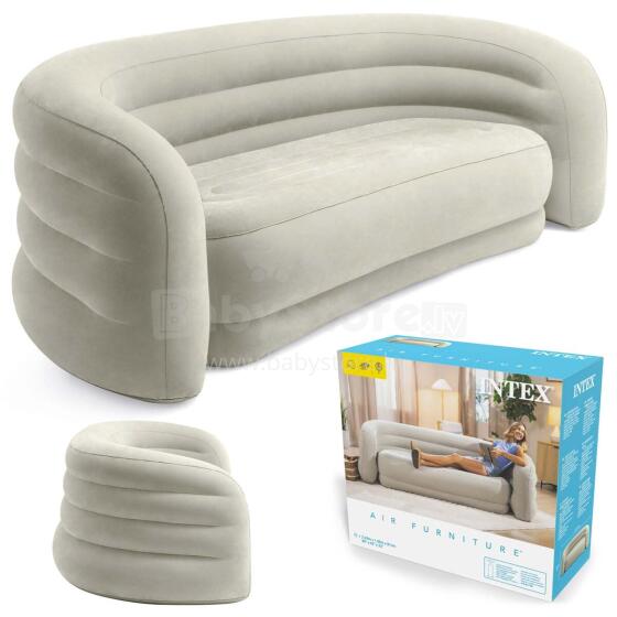 Надувной бархатный диван-кровать матрас 229x109x81 см Intex 66571