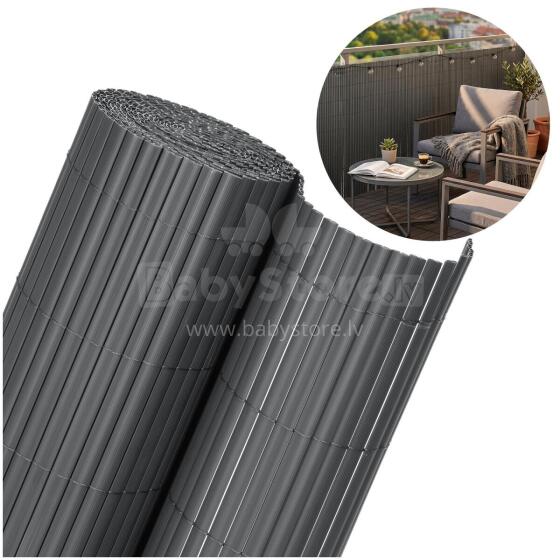 PVC cover masking 500x160 cm mat for balcony, terrace, fence, dark gray