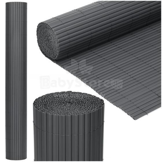 PVC cover masking 500x120 cm mat for balcony, terrace, fence, dark gray