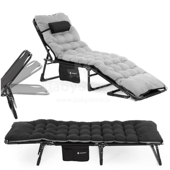 Складная кемпинговая кровать Springos CS0190, чёрная