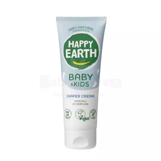 Happy Earth Diaper Cream Art.296498 Крем от опрелостей , 100% натуральный, защищающий кожу, без отдушек, 75 мл