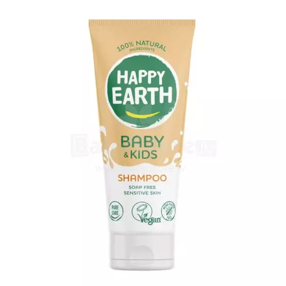Happy Earth Shampoo Art.296500  100% натуральный увлажняющий шампунь без слёз для младенцев и детей, 200 мл