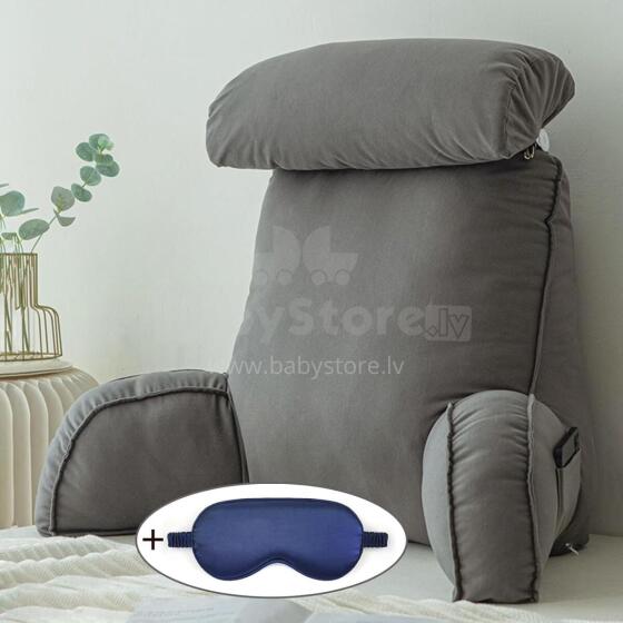 Basic CS Lline Care & Support Large Reading Pillow  Art.296545 Advanced Grey Large reading pillow, back support pillow with removable neck cushion