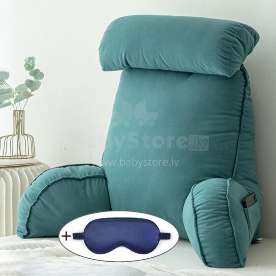 Basic CS Lline Care & Support Large Reading Pillow  Art.296548 Emerald Green Large reading pillow, back support pillow with removable neck cushion