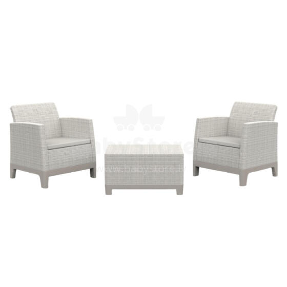 Комплект садовой мебели Scandi Forma Balcony Set, цвет галька/светло-бежевый