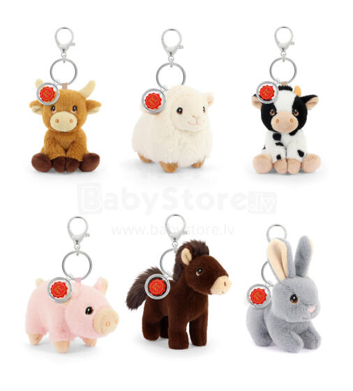 Keel Toys Keeleco Bag Charm: Farm, 12 cm - 6 designs