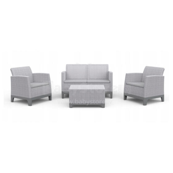 Garden furniture set Scandi Forma 2 Seater Set light grey/dark steel grey