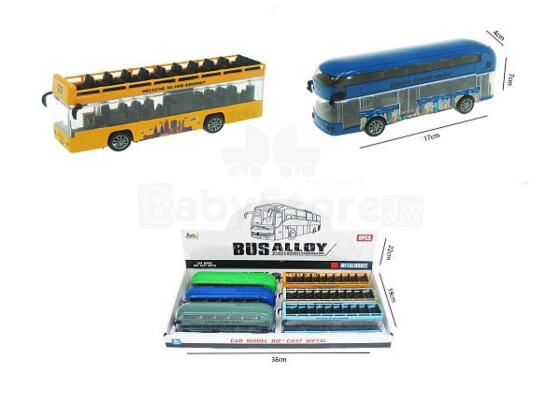 AUTOBUSS 17 CM BEZ RITEŅA 2 VEIDI