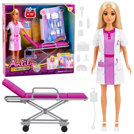 Anlily Doctor Doll Stretcher Medical Accessories Hospital Set