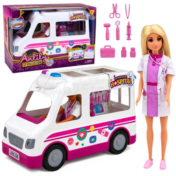 Anlily Doll Doctor in Ambulance Medical Accessories Set