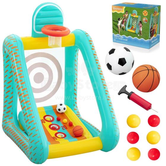 Inflatable Garden Game 3-in-1 Basketball Soccer Target 127x109x178 cm Bestway 52813