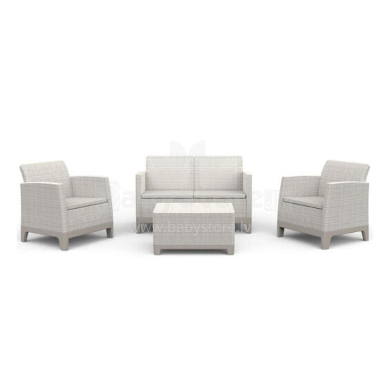 Garden furniture set Scandi Forma 2 Seater Set pebble grey/light beige