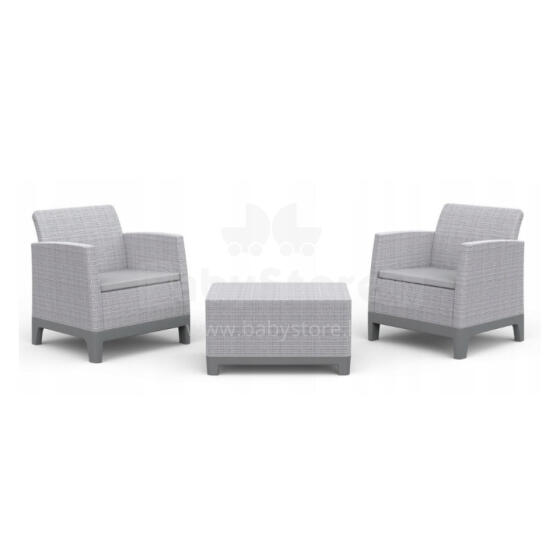 Garden furniture set Scandi Forma Balcony Set light gray/dark steel gray