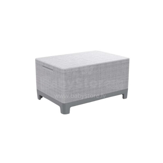 Garden table/storage box Scandi Storage Table light grey/dark steel grey