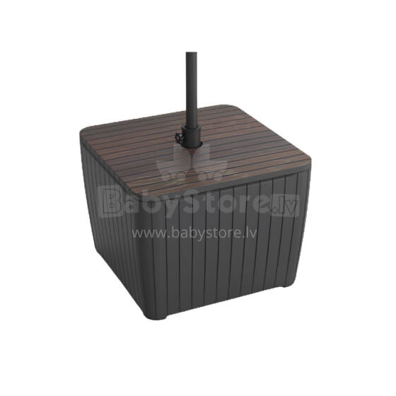 Garden table/umbrella holder Luzon Parasol walnut/gray