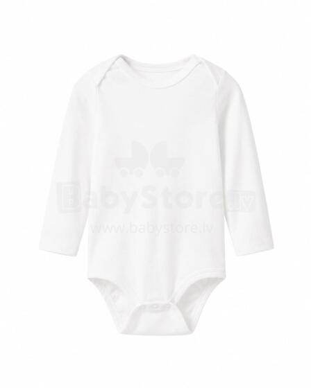 So Cute Cotton Baby Body  Art.296920 White 100% cotton bodysuit with long sleeves (56-98 cm)