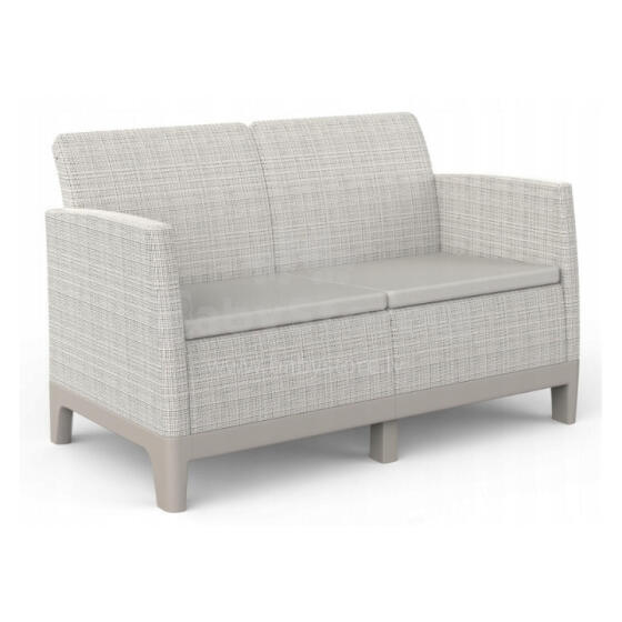 Garden sofa two-seater Scandi Form 2 Seater Sofa pebble gray/light beige