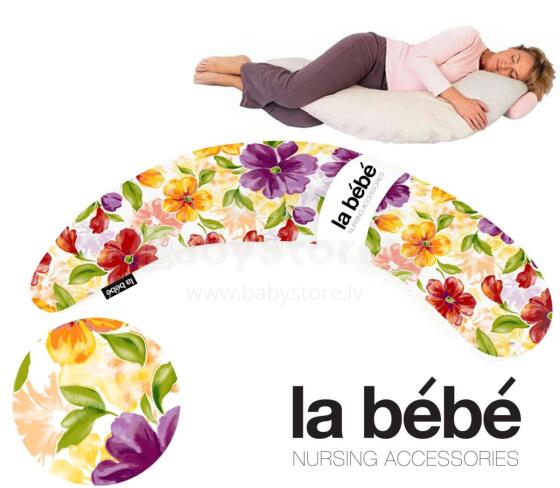 La Bebe™ Moon Maternity Pillow Art.2971 Summer Liels spilvens grūtniecēm ar sintepona (bumbiņsintepons) pildījums (īpaši mīksts un kluss) 195 cm