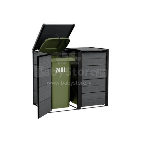 Waste bin 2x240L storage container Hide Away grey