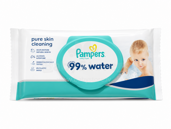 Pampers Aqua Art.297122 влажные салфетки детские,1 упак.60 шт