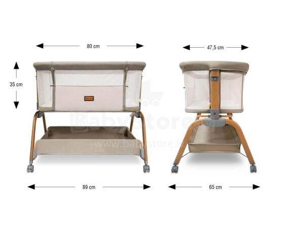 MILLY MALLY 6977 Nino Beige Co-Sleeping Crib