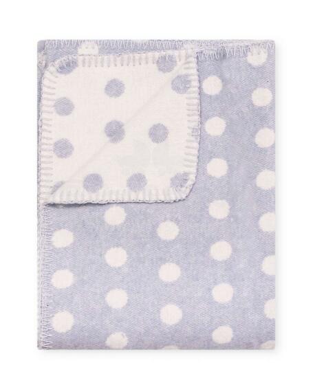 Kids Blanket Cotton Dots Art.29715 Blue Dabīgas kokvilnas pleds/sega bērniem 100x140cm,(B kvalitātes kategorija)
