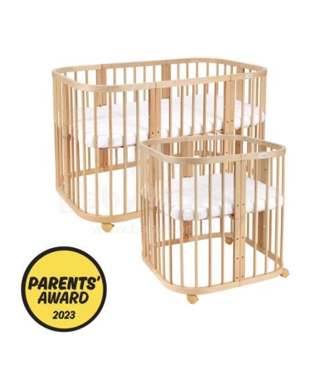 Waldin Baby Collection Bed Crib  7 in 1 Art.297431 Natural Koka daudzfunkcionāla gulta 7 vienā ar matraci