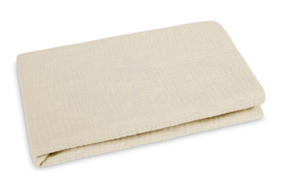 BEDSHEET CRUSHED MUSLIN 120X60 BEIGE