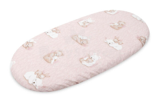 STROLLER BEDSHEET COTTON 35x75 BEAR AND RABBIT