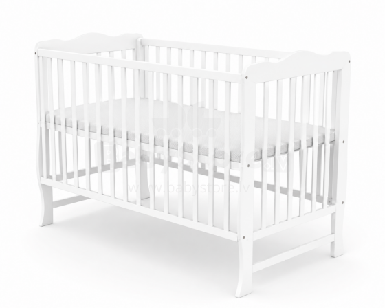 Elf Bed Juniper Art.298074 White Wooden baby crib 120x60 cm