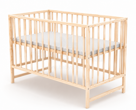 Elf Bed Сlassic  Art.298080 Natural Детская деревянная кроватка 120x60см