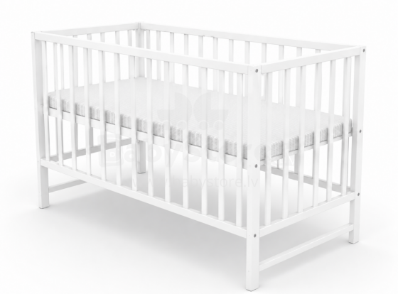 Elf Bed Сlassic  Art.298081 White Детская деревянная кроватка 120x60см