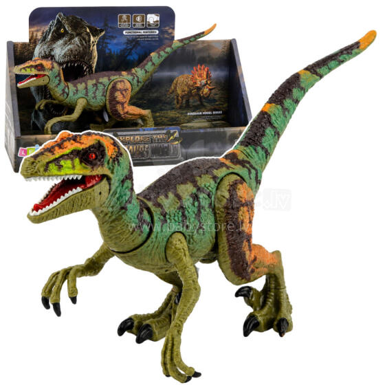 Velociraptors Dinosaurus Figūra Reālistiskas Pārvietojamas Ekstremitātes Skaņas