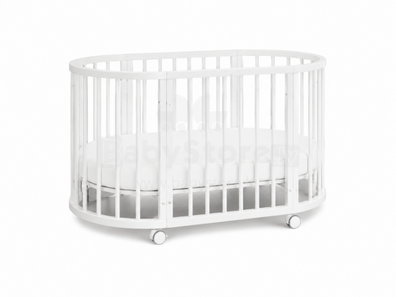 Elf Bed Crib Ovi  3 in 1 Art.298146 White  Koka  daudzfunkcionāla gulta 3 vienā ar matraci