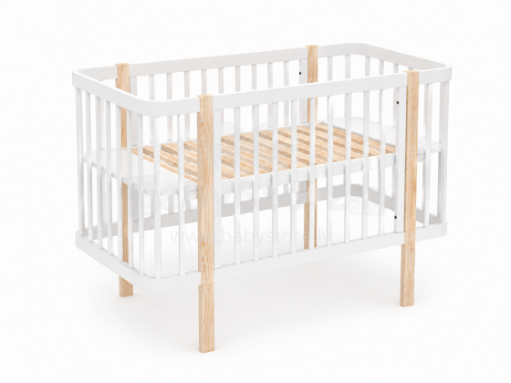 Elf Bed Kalmia Art.298156 White Детская деревянная кроватка 140x70см