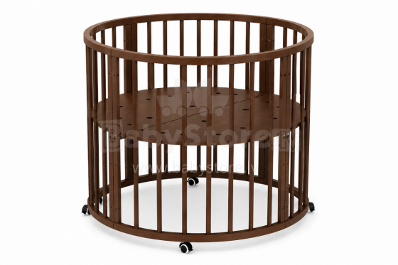 Elf Bed Crib Roundy  Art.298159 Nut Apaļa koka gultiņa