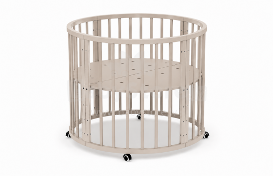 Elf Bed Crib Roundy  Art.298160 Cashmere Stylish round wooden crib