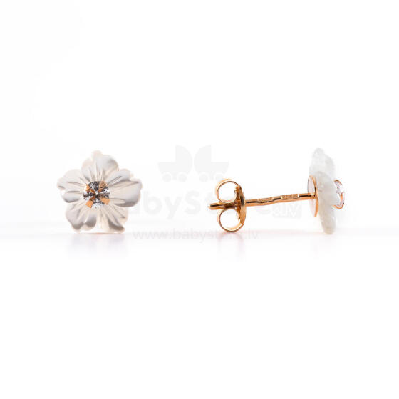 Gold Jewellery Art.ZA8031 Золотые серьги-гвоздики Цветочки