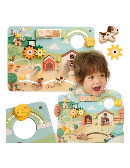 CLASSIC WORLD Wooden Activity Manipulation Board Farm