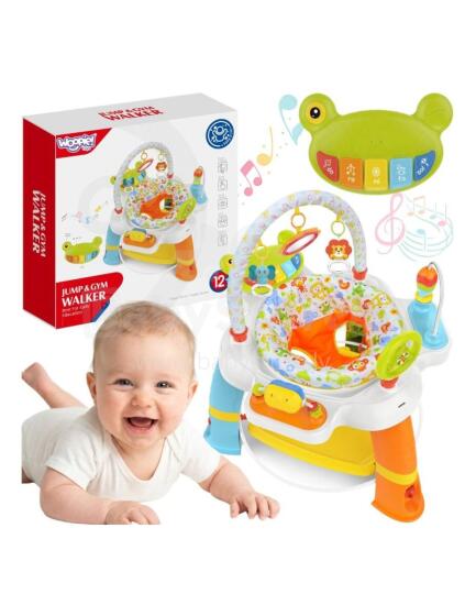 WOOPIE BABY Rotējošā sēdeklis Interaktīvā aktivitāšu centrs 12m+