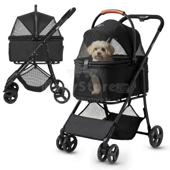 Qppet Pet Stroller Bobbie Pet Black 6961