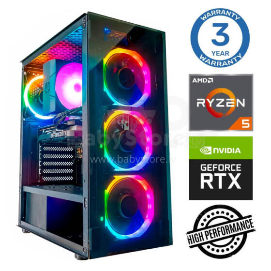 INTOP Ryzen 5 5500 16GB 500SSD M.2 NVME RTX5060Ti 8GB no-OS