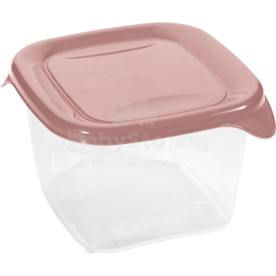 Квадратный контейнер для продуктов Fresh&amp;amp;Go объемом 0,45 л, розовый