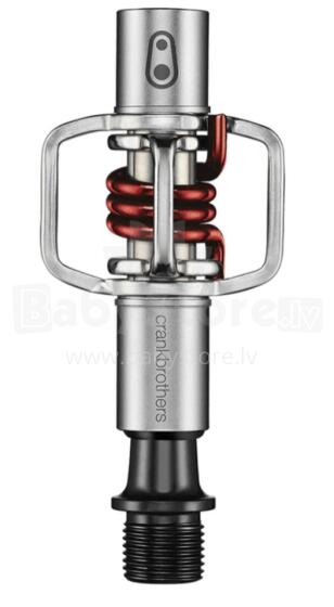 CRANKBROTHERS EGGBEATER 1 SILVER + RED SPRING + BLACK Pedals