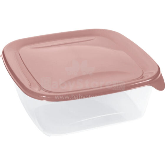 Квадратный контейнер для продуктов Fresh&amp;amp;Go объемом 1,7 л, розовый