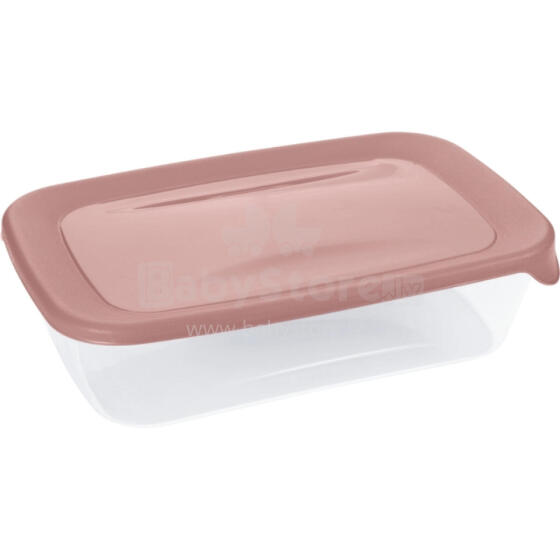 Квадратный контейнер для продуктов Fresh&amp;amp;Go объемом 1 л, розовый